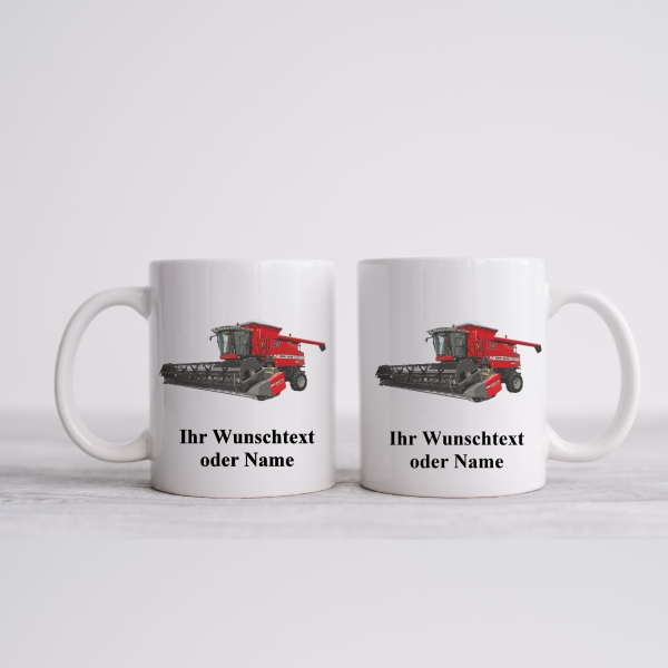 Cup with Farm Combine Massey Ferguson
